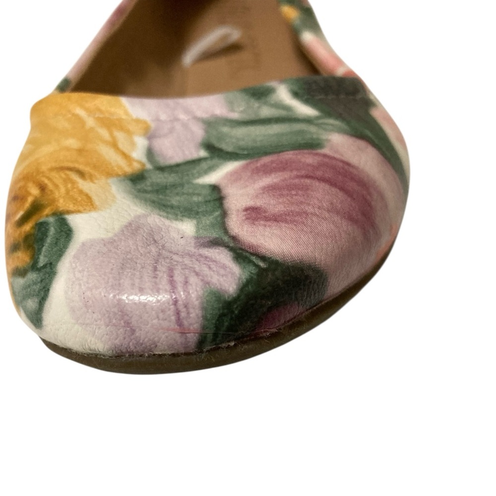 Falls Creek Size 7 Floral Watercolor Ballet Flats - Picture 10 of 12